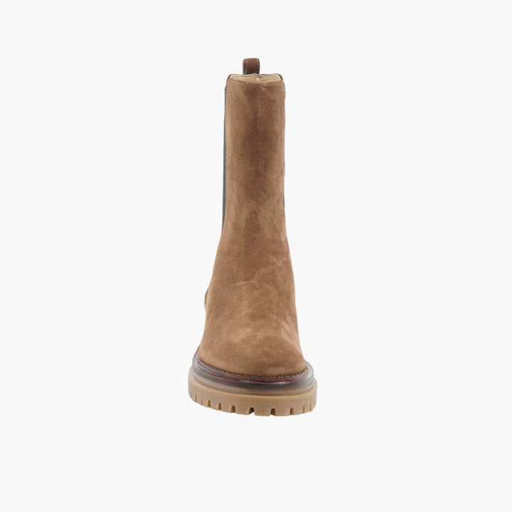 Sergio Rossi Chelsea Boots in pelle scamosciata marrone - Made in Italy