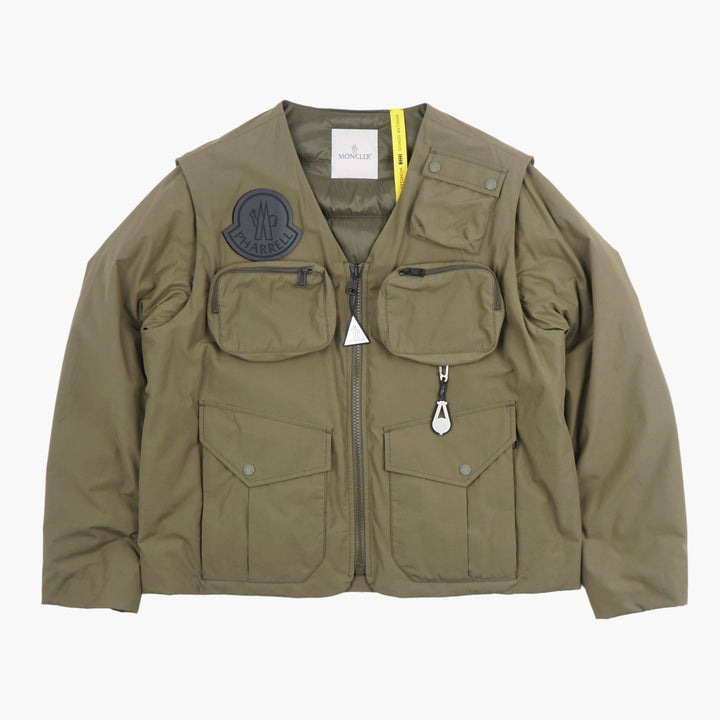 MONCLER Green Military-Inspired Jacket with Utility Pockets