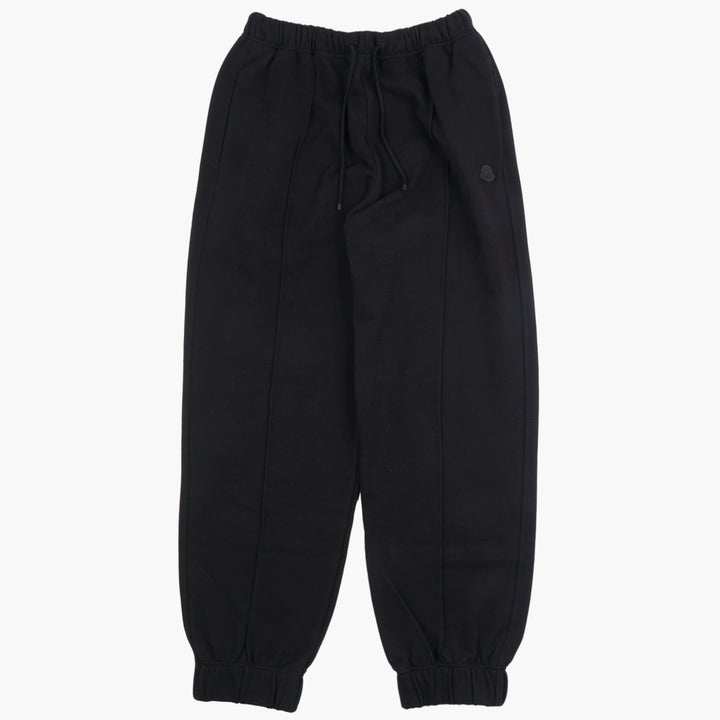 MONCLER Joggers neri con elastico in vita e polsini