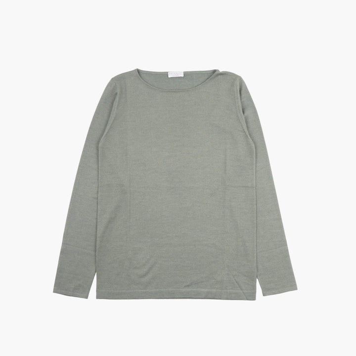 BRUNELLO CUCINELLI Fine Knit Sweater in Verde - Luxury Italian Craftsmanship