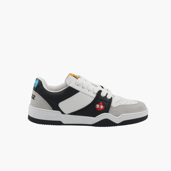 DSQUARED2 Stylish Black and White Sneakers with Colorful Accents