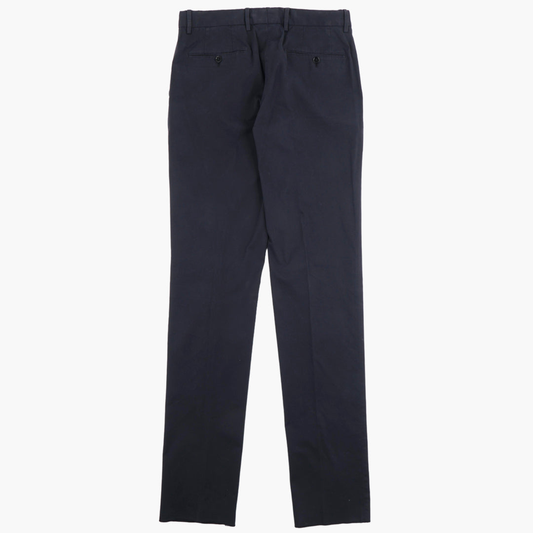 ERMENEGILDO ZEGNA Men's Tailored Navy Pants - Elegant High-Quality Trousers