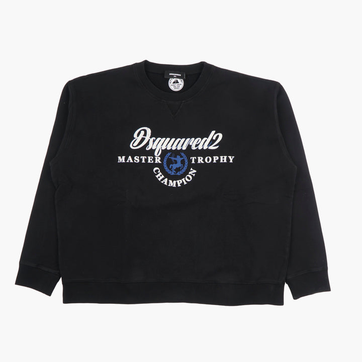 DSQUARED2 "Master Trophy Champion" Logo Sweatshirt - Black- Multi