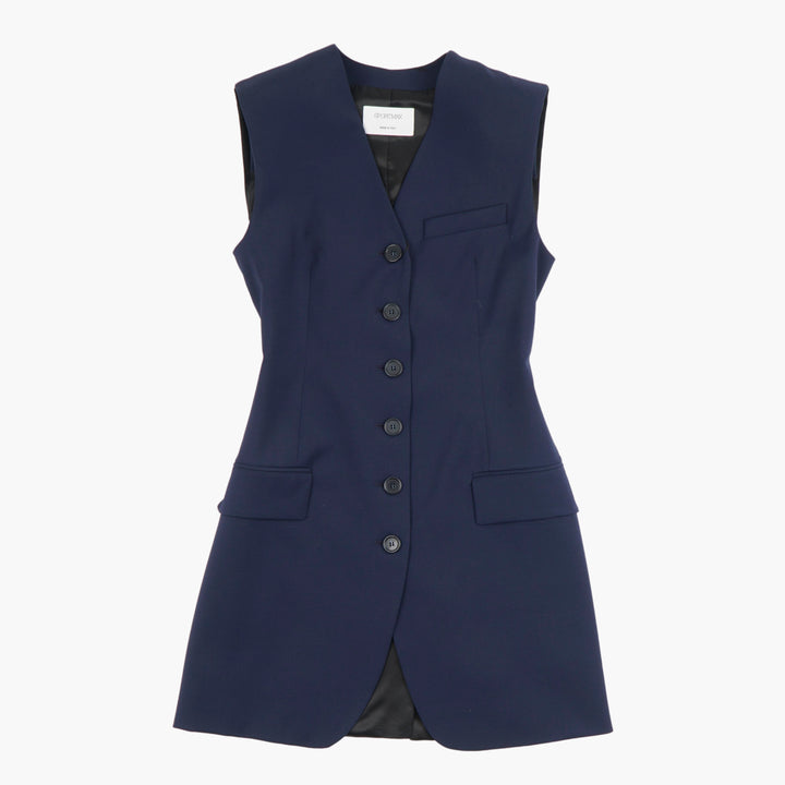 Max Mara Bronte Navy Tailored Vest - Design senza tempo e materiali di prima qualità