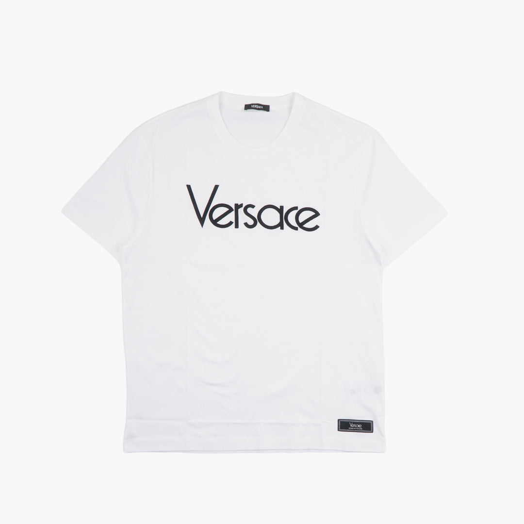 Versace Iconic Logo T-shirt in cotone bianco - Made in Italy