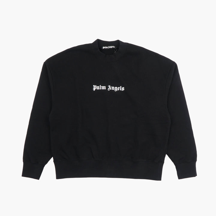 Palm Angels Black Cotton Logo Sweatshirt