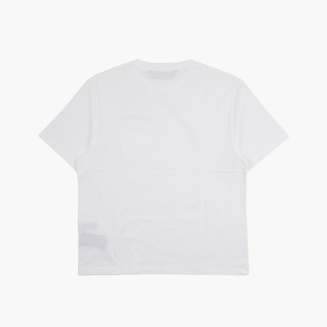 Palm Angels Bianco T-Shirt with Logo Chest Pocket - Casual Style & Urban Edge