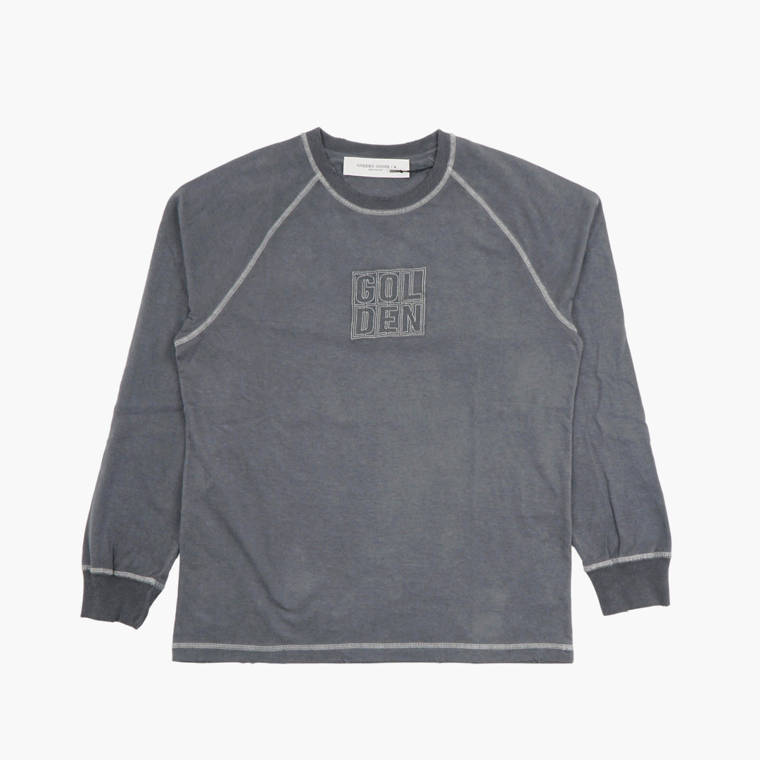 Golden Goose Long Sleeve Shirt - Grey-White