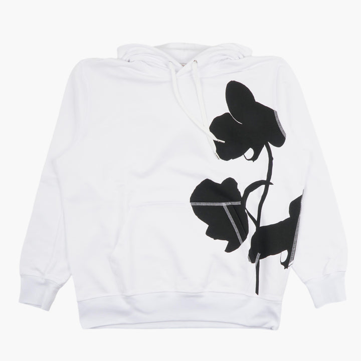 ALEXANDER MCQUEEN WHITE SWEATSHIRT WITH FLOWER PRINT