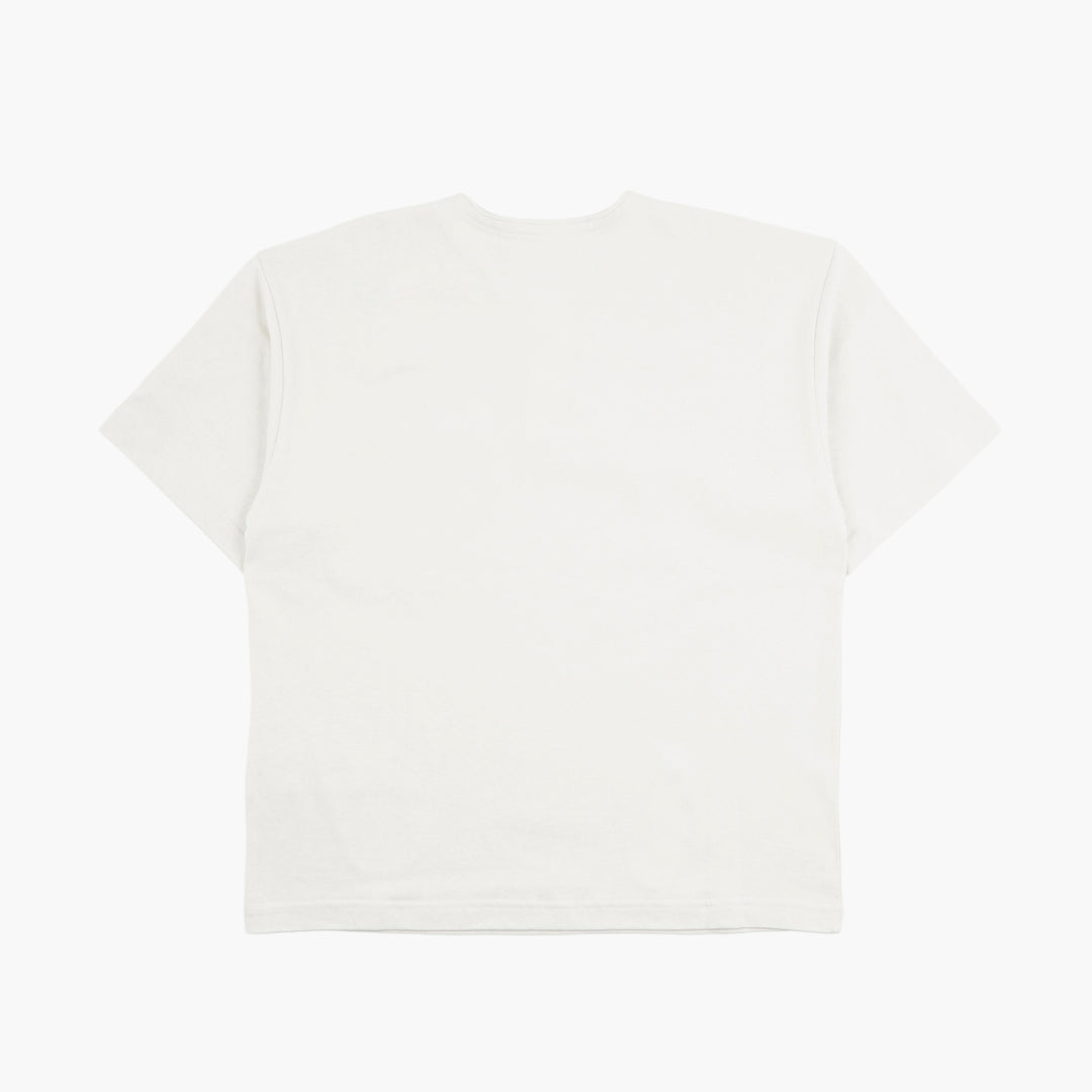 STONE ISLAND Short-Sleeve Henley Shirt in Bianco - Classic Cotton Style with Chest Pocket