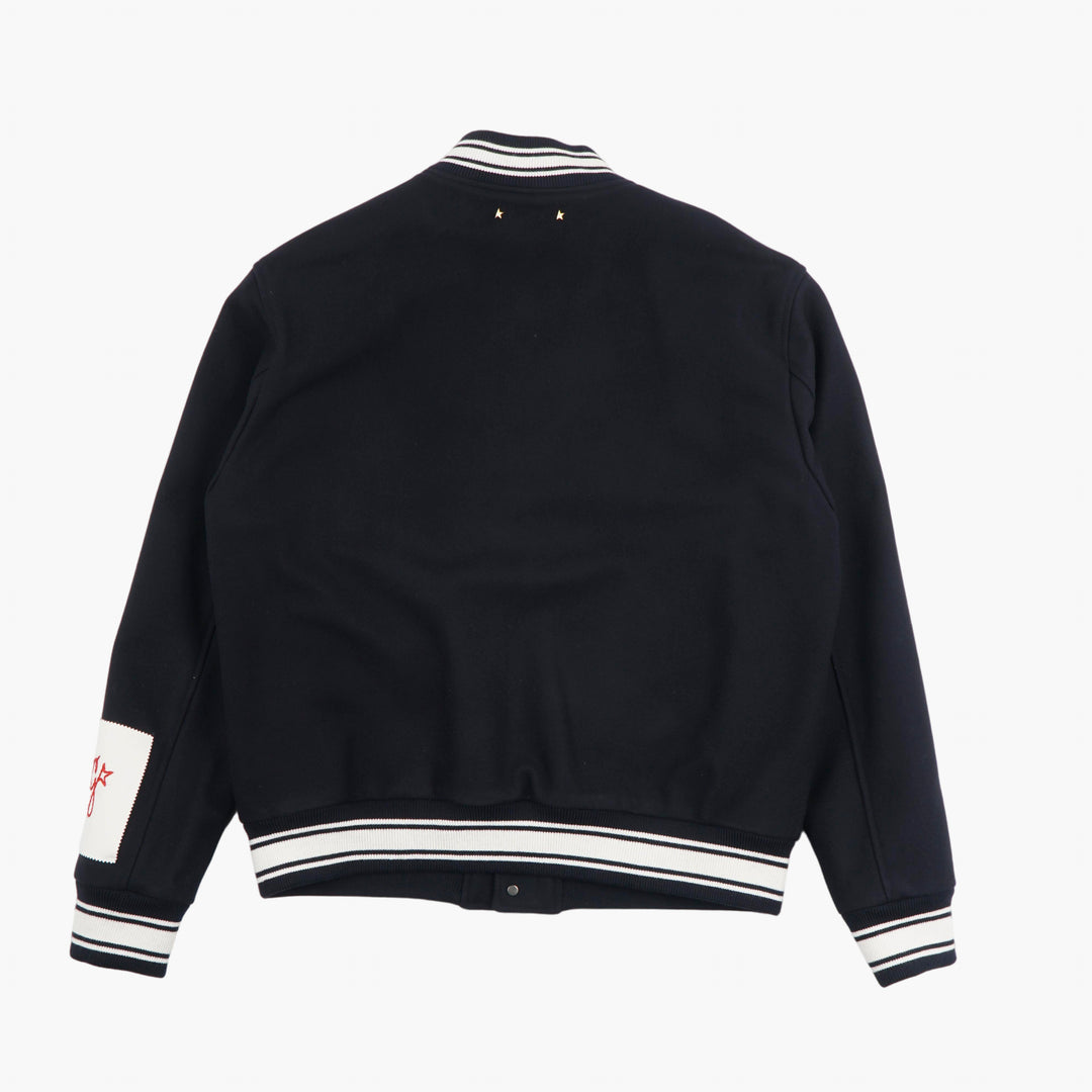 Giacca da uomo Golden Goose Varsity – Blu navy-bianco