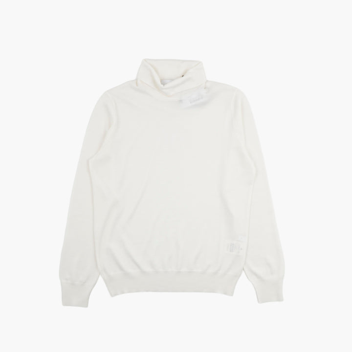 LARDINI Elegant Off-White Turtleneck Sweater