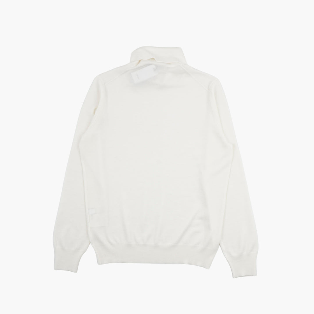 LARDINI Elegant Off-White Turtleneck Sweater