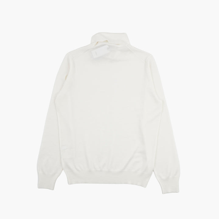 LARDINI Elegant Off-White Turtleneck Sweater