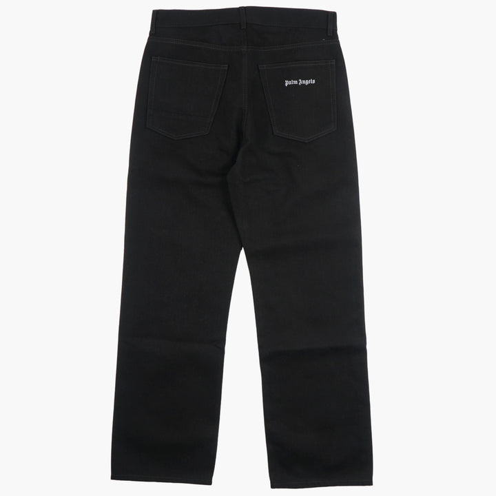 Palm Angels Black Classic Fit Jeans for Men - Nero