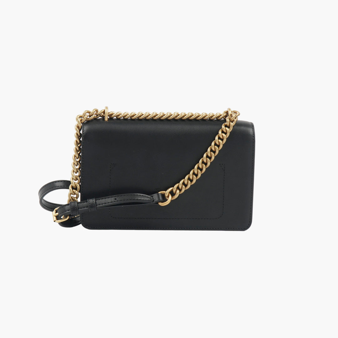 PINKO Elegant Black and Gold Bag with Iconic Twin Bird Detail