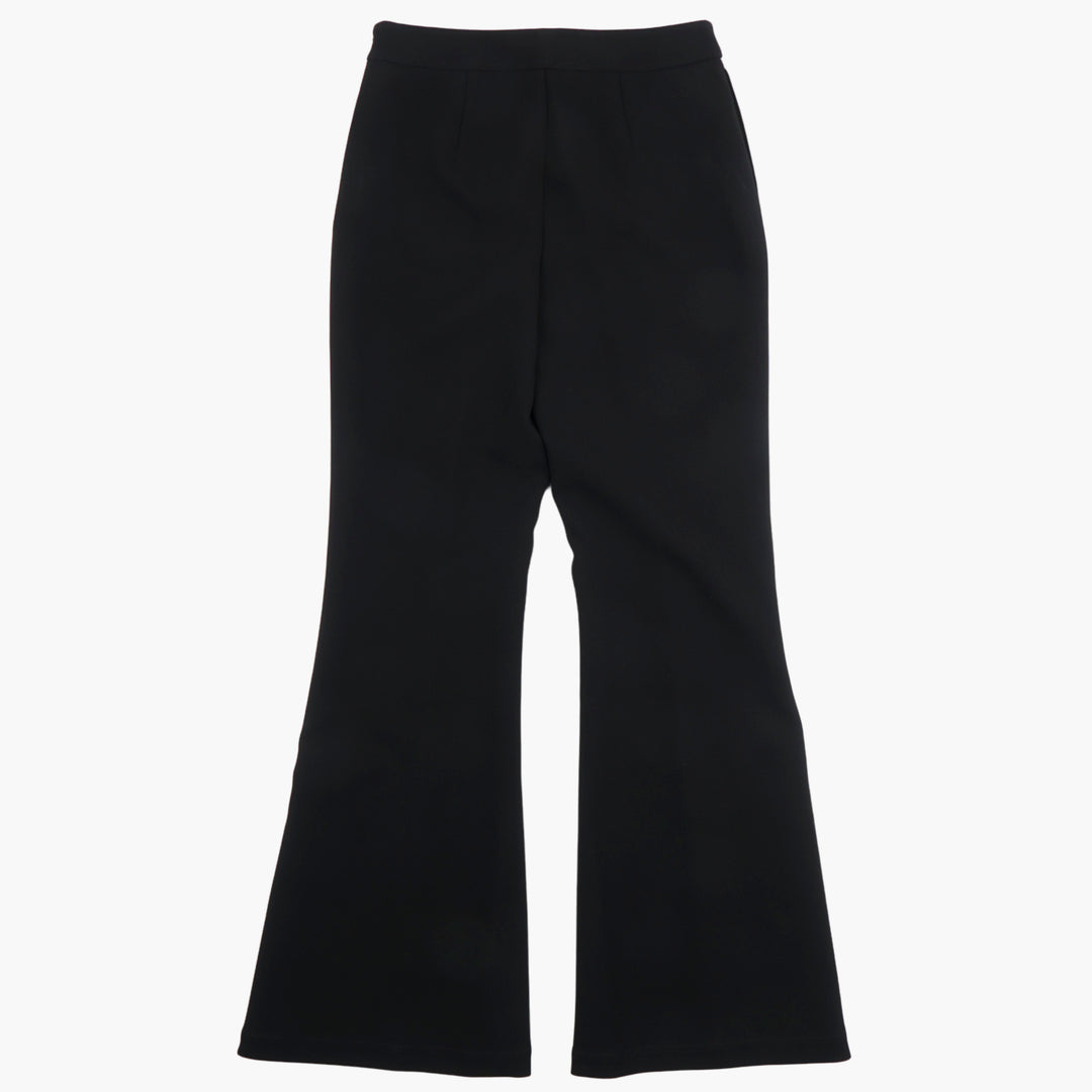 Tory Burch Black Flare Pants with White Side Stripes