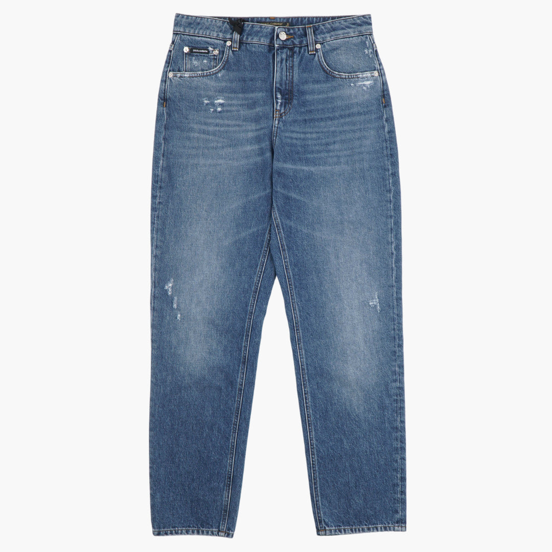 Dolce & Gabbana Premium Italian Denim Jeans - Stylish Distressed Detailing Made in Italy