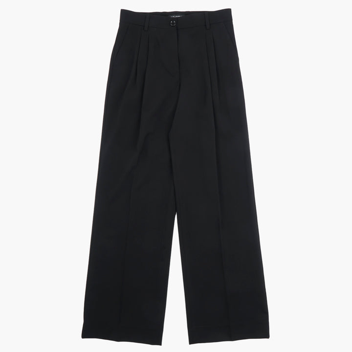 Dolce &amp; Gabbana Pantaloni Neri A Gamba Larga Donna