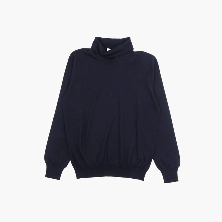 LARDINI Turtleneck Sweater in Black