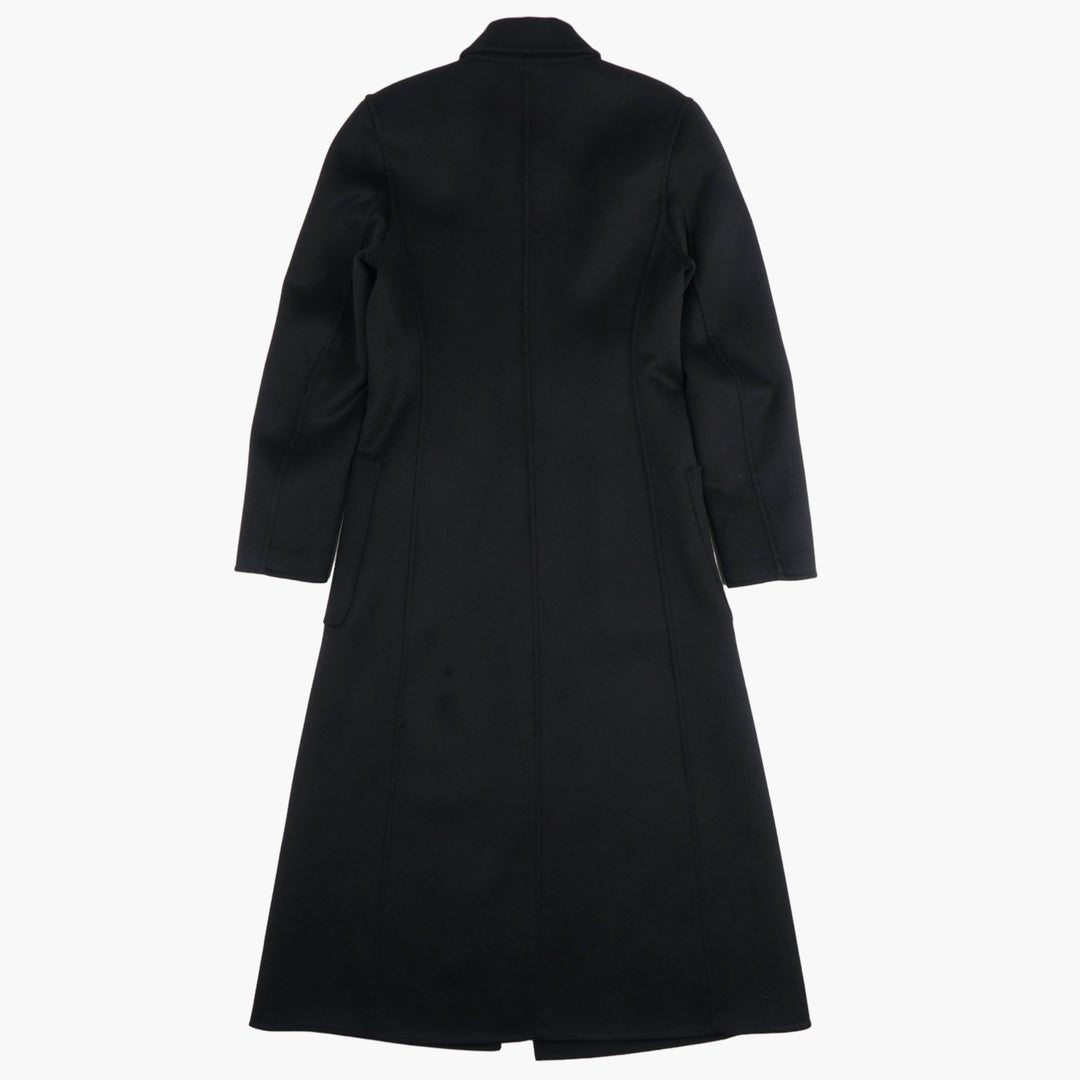 TORY BURCH Elegant Black Coat with Gold-Tone Accents