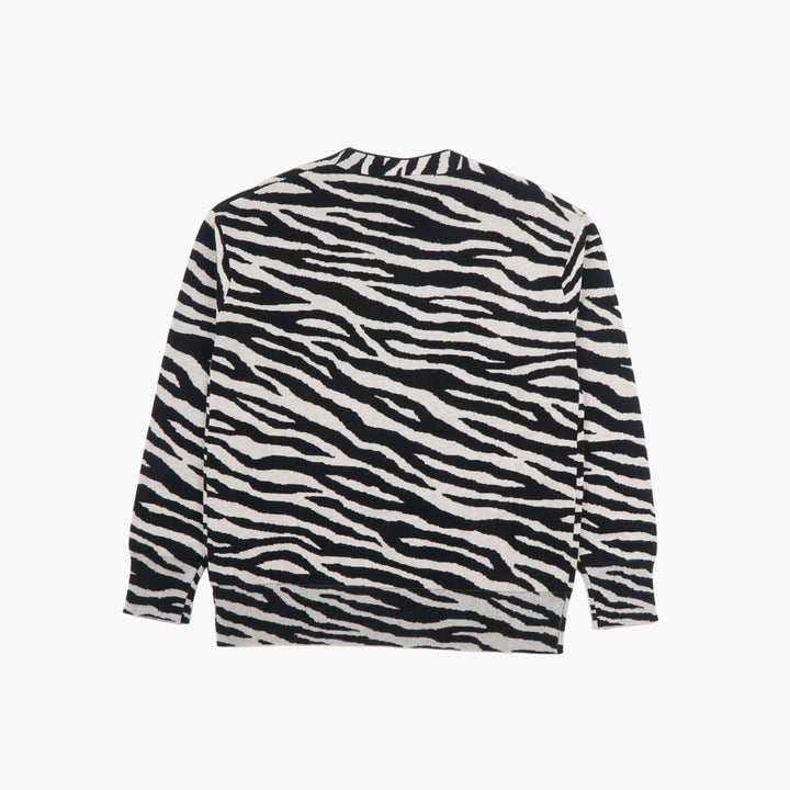 MAX MARA Zebra Pattern Cardigan Nero