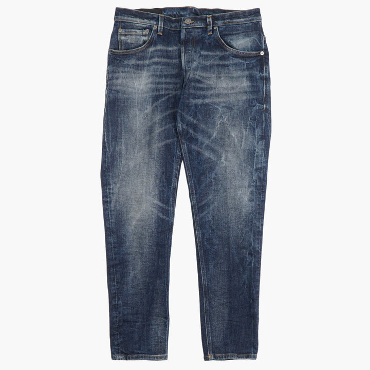 Jeans Dondup Premium Denim con finitura rovinata - Made in Italy