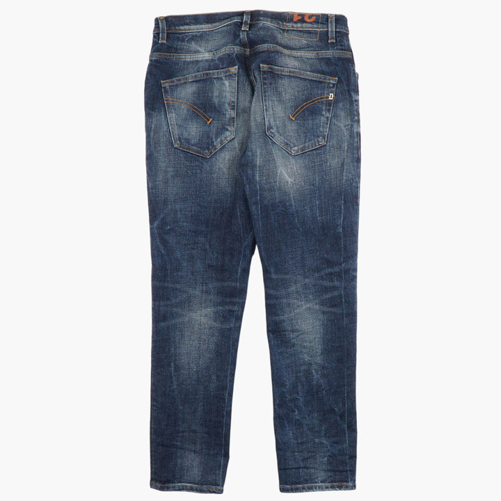 Jeans Dondup Premium Denim con finitura rovinata - Made in Italy