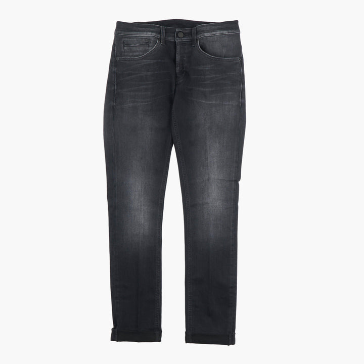 Dondup Black Dark Wash Jeans - Tailored Fit with Classic Five-Pocket Design