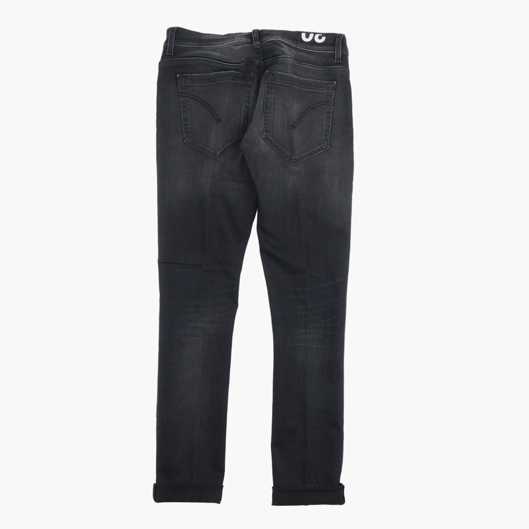 Dondup Black Dark Wash Jeans - Tailored Fit with Classic Five-Pocket Design