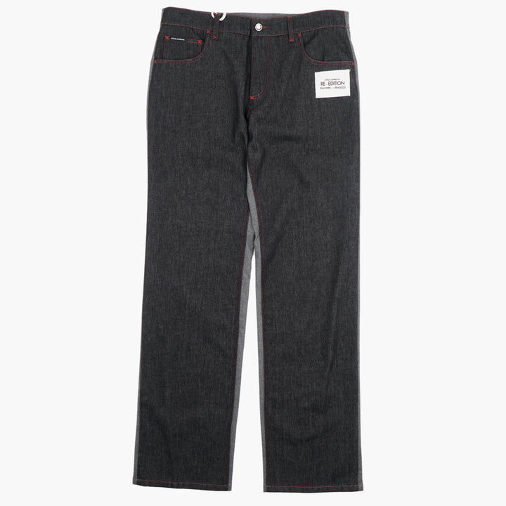 Dolce & Gabbana Black-Grey Denim Pants Made in Italy