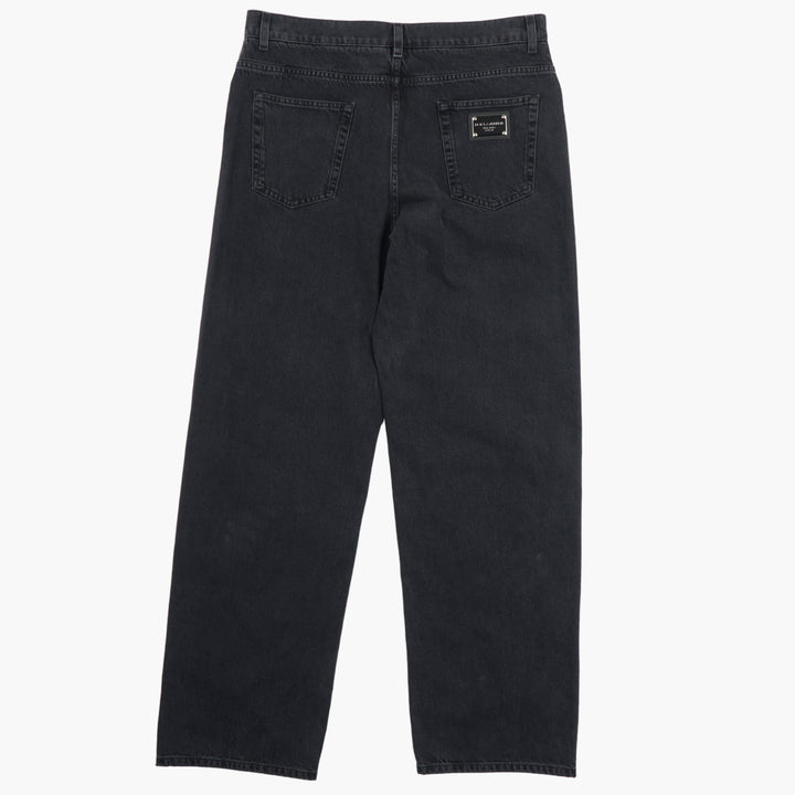 Dolce & Gabbana Men's Black Straight-Leg Jeans - Italian Made Premium Denim