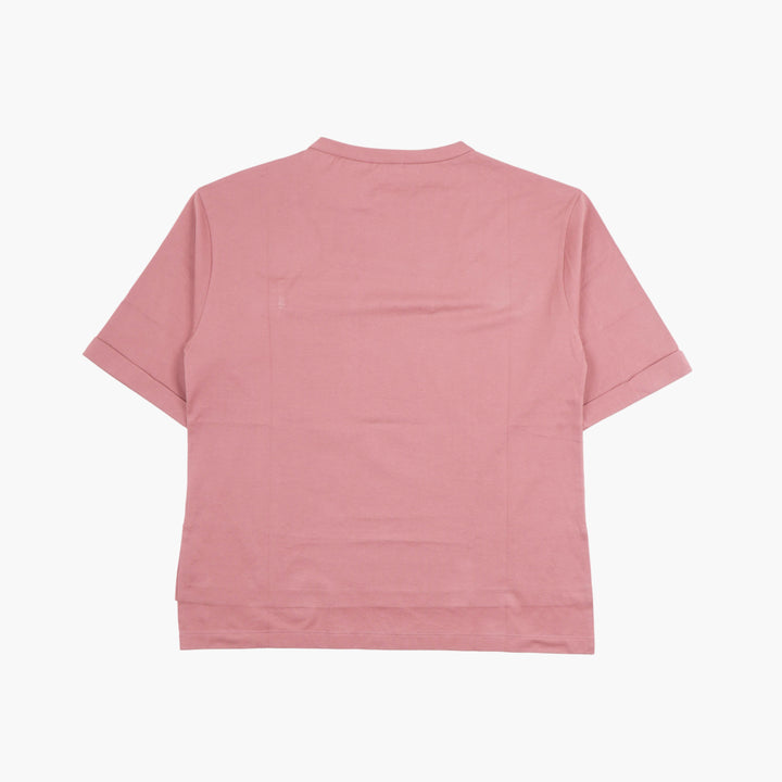 Brunello Cucinelli Dusty Rose T-shirt with Chest Pocket - Made in Italy