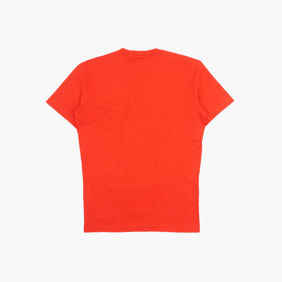 DSQUARED2 Men's Red Logo T-Shirt "Master Trophy Champion"