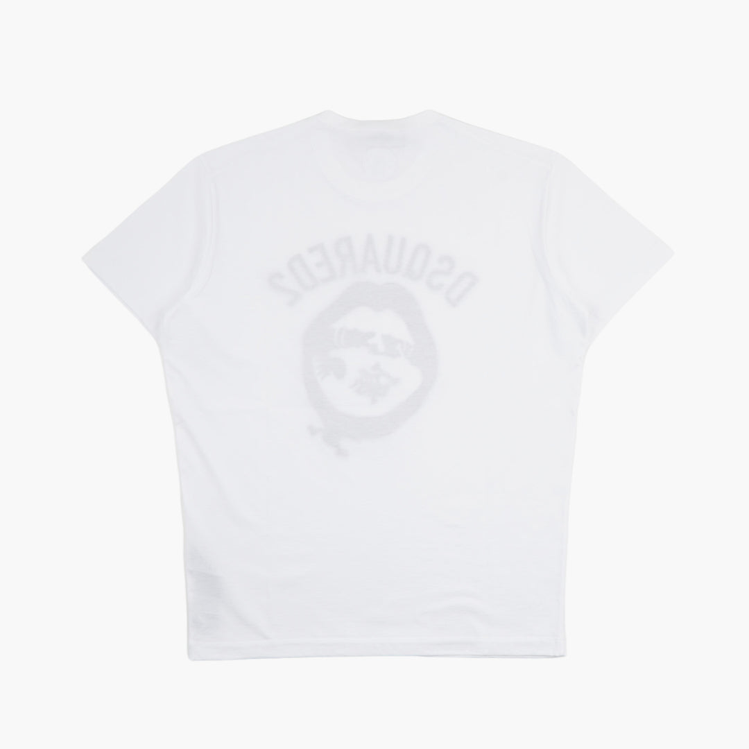 DSQUARED2 Graphic Vibrant Lips T-Shirt - Bianco Multi