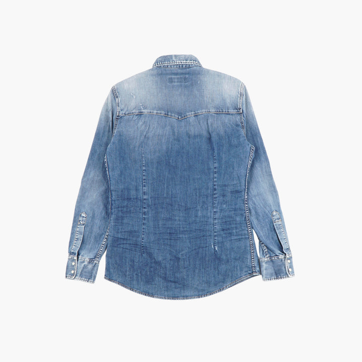 DSQUARED2 Denim Shirt - Stylish Faded Wash with Chest Pockets