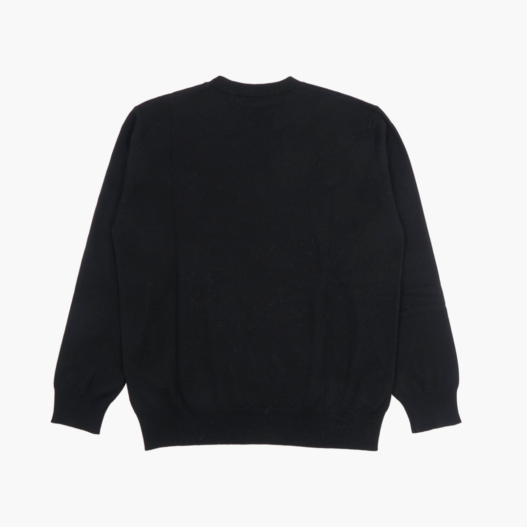 Maglione DSQUARED2 Nero con stemma foglia d'acero grigia