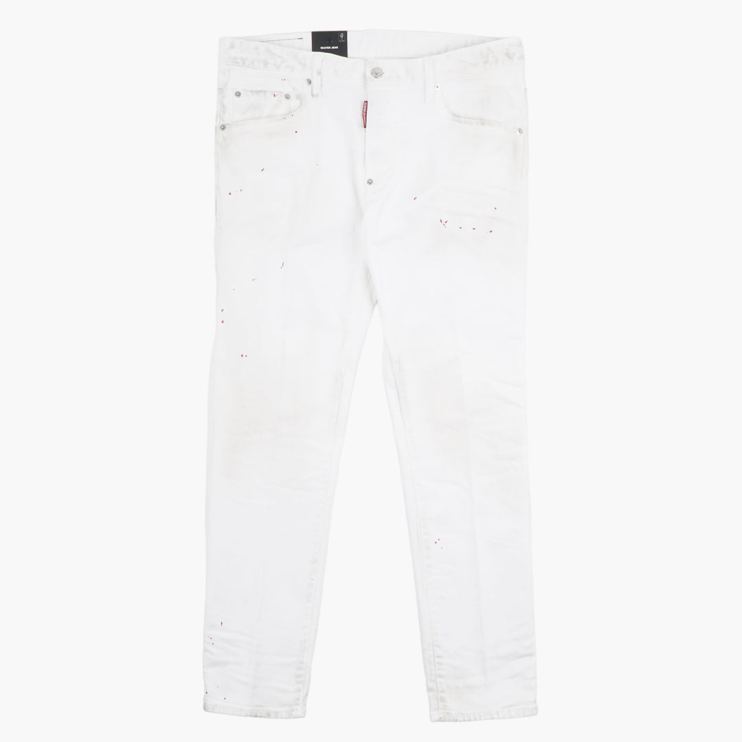 DSQUARED2 White Distressed Jeans for Men