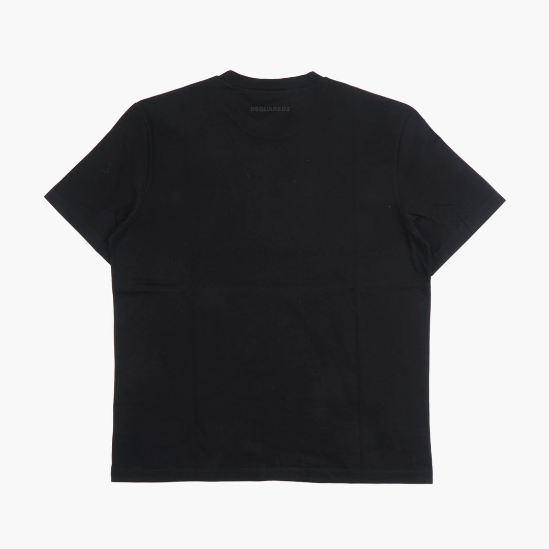 T-shirt DSQUARED2 ICON in nero con logo audace