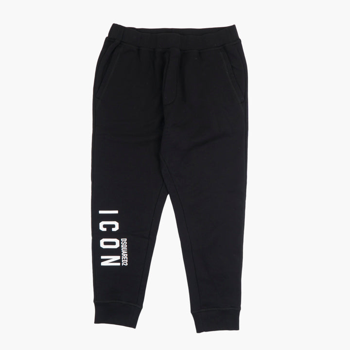 DSQUARED2 Icon Sweatpants in Nero with Bold Logo Design