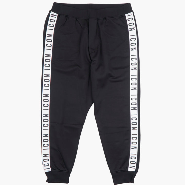 Joggers DSQUARED2 Icon in nero con lettere del logo in grassetto