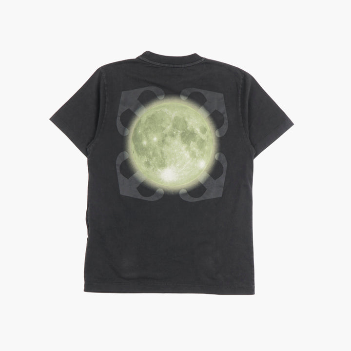 OFF-WHITE Minimalistic Black-Green T-shirt with Iconic "OFF" Logo