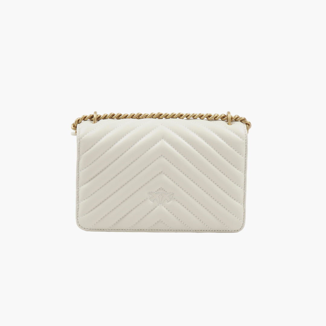 PINKO Elegant Quilted Bag with Gold-Tone Chain Strap and Bird Emblem