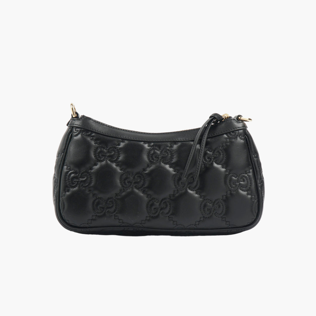 Gucci Black Leather Bag with GG Detailing - Luxury Handbag Made in Italy