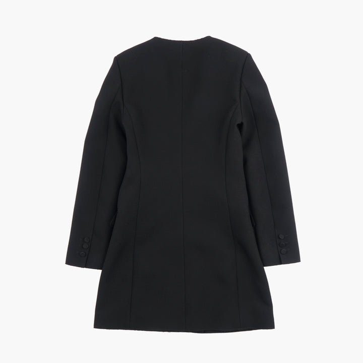 MSGM Black Draped Detail Jacket - Elegant & Versatile Tailored Fit