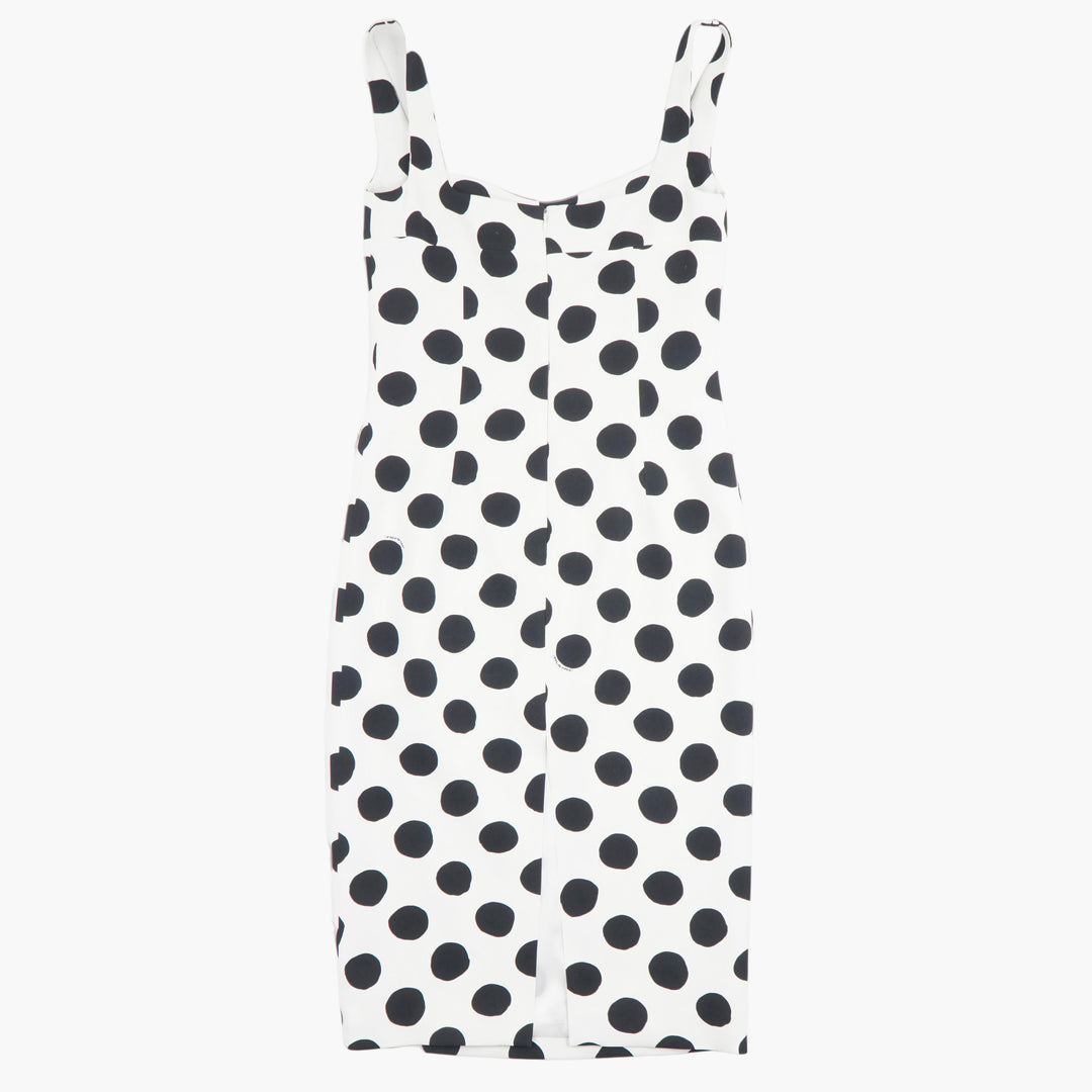 MARNI Polka Dot Dress - Elegant Black Polka Dot Design on White Background