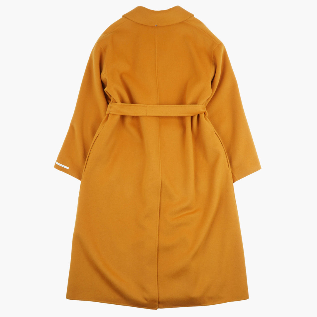 Max Mara Luxury Double-Breasted Wool Coat in Pumpkin