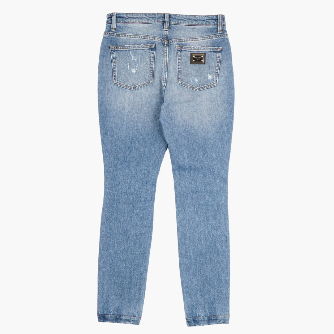 Jeans in denim effetto used Dolce &amp; Gabbana - Made in Italy, stile senza tempo e comfort