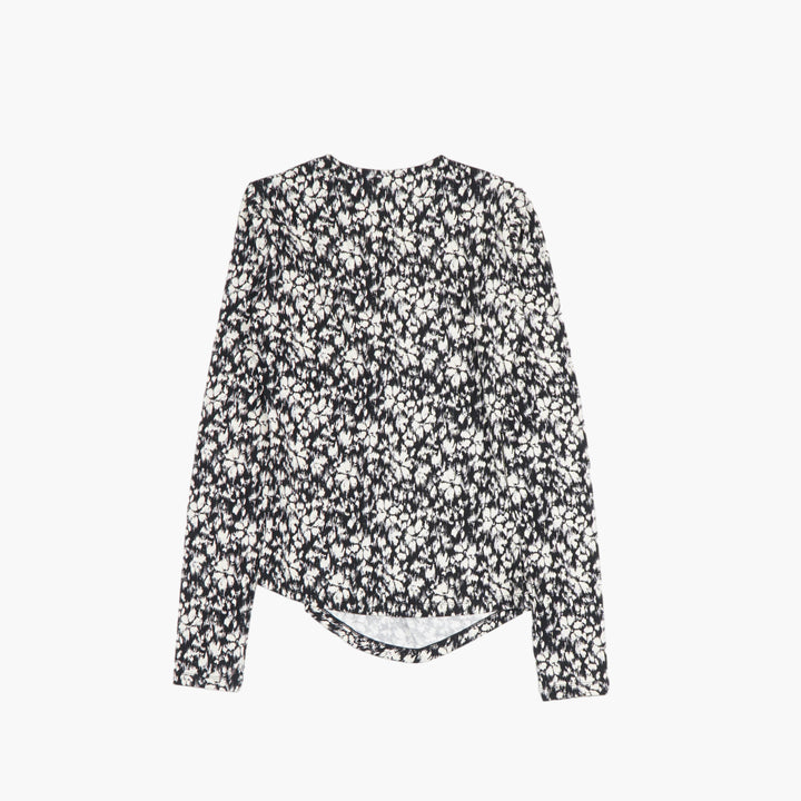 ISABEL MARANT Chic Black and White Ruched Top