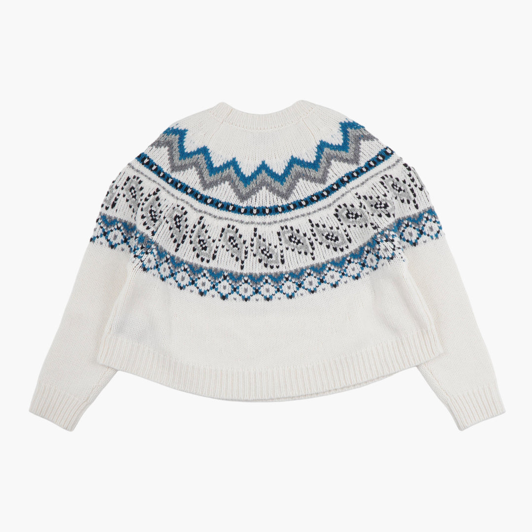 ALAIA Women's Intricate Knit Sweater - White Multi Color